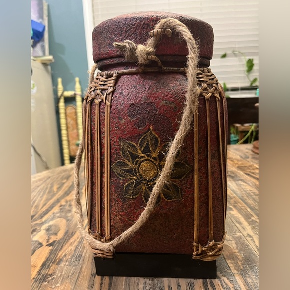 Bamboo Rice Container With Lid - Picture 3 of 13